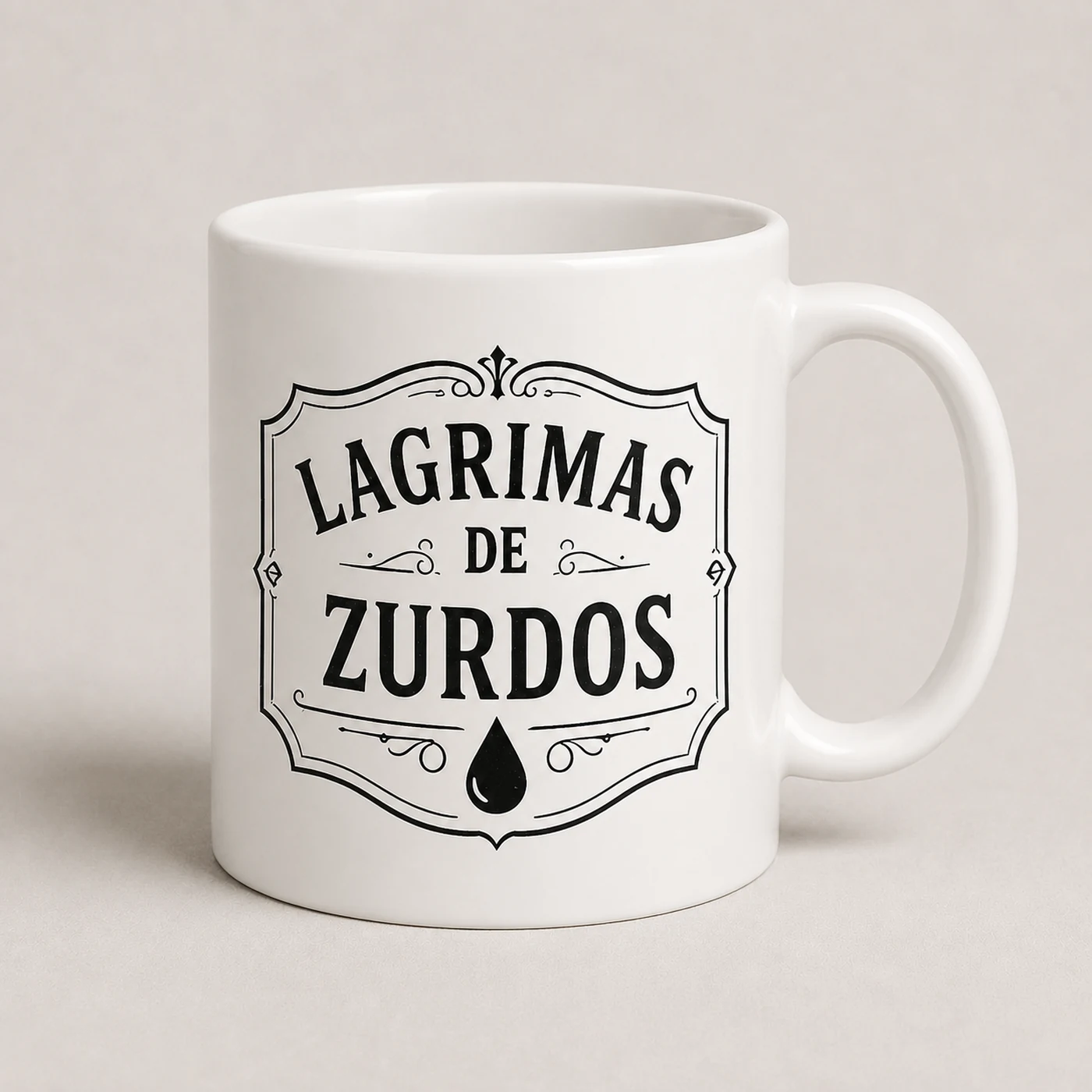 Taza Lágrimas de Zurdos blanca